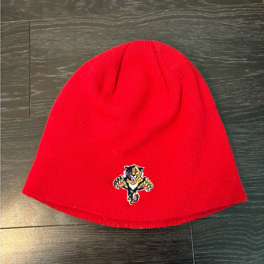 Red Florida Panthers Beanie